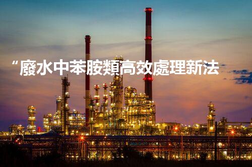 “廢水中苯胺類高效處理新法，環(huán)保先鋒引領(lǐng)綠色以后”